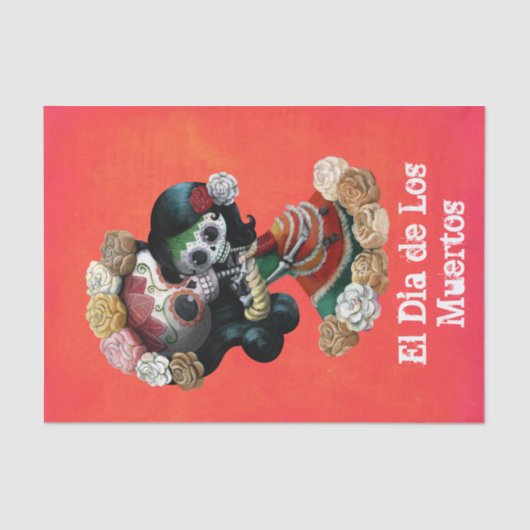 Mexicaanse skeleton Motherly Love Tissuepapier (Voorkant)
