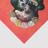 Mexicaanse skeleton Motherly Love Tissuepapier (Detail)