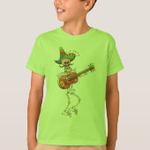 Mexicaanse Skeleton Plays Guitar T-shirt (Voorkant)