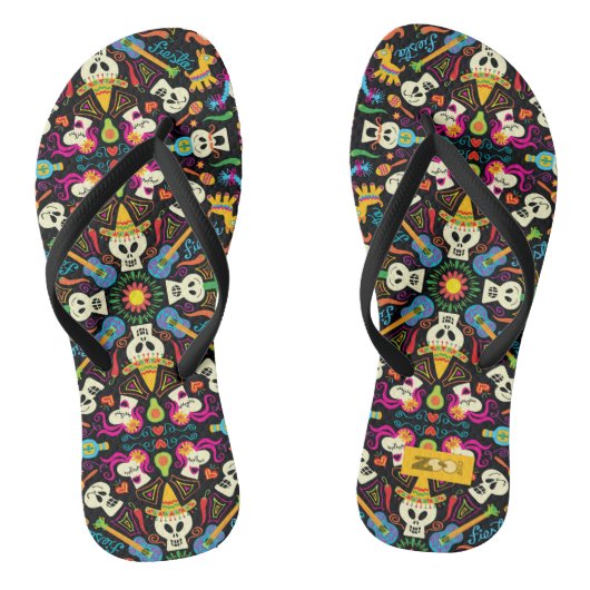 Mexicaanse skeletten die de dag van de dood vieren teenslippers (Voetbed)