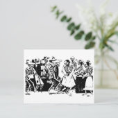 Mexicaanse skeletten van Gran-Fandango Briefkaart (Staand voorkant)