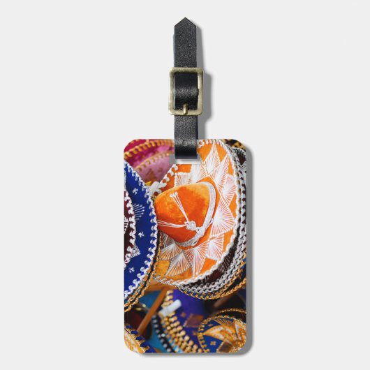 Mexicaanse sombrero bagagelabel (Voorkant verticaal)