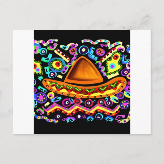 Mexicaanse Sombrero Briefkaart (Voorkant)