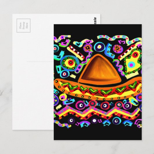 Mexicaanse Sombrero Briefkaart (Voorkant / Achterkant)