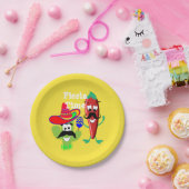 Mexicaanse Sombrero Cactus Chili Pepper Fiesta Par Papieren Bordje (Feest)