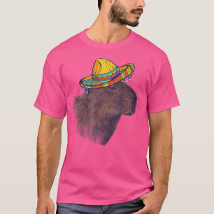 Mexicaanse Sombrero Capybara Knaagdier Funny Capy T-shirt