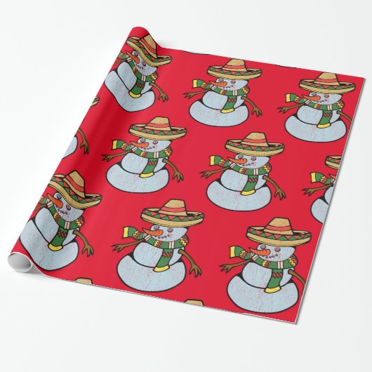 Mexicaanse Sombrero Santa Thunder_Cove Cadeaupapier (Uitgerold)