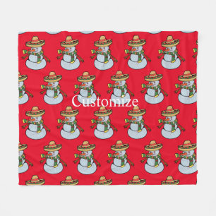 Mexicaanse Sombrero Santa Thunder_Cove Fleece Deken
