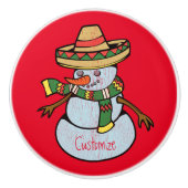 Mexicaanse Sombrero Santa Thunder_Cove Keramische Knop (Voorkant)