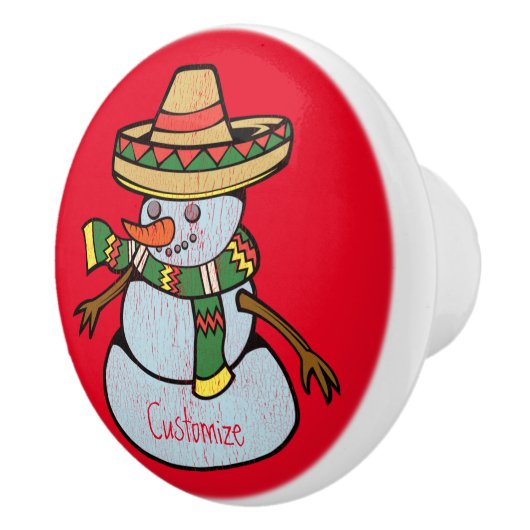 Mexicaanse Sombrero Santa Thunder_Cove Keramische Knop (Rechts)