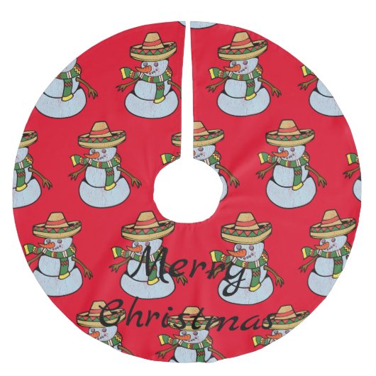 Mexicaanse Sombrero Santa Thunder_Cove Kerstboom Rok (Voorkant)