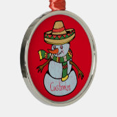 Mexicaanse Sombrero Santa Thunder_Cove Metalen Ornament (Rechts)