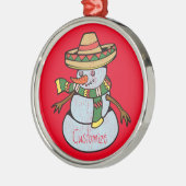Mexicaanse Sombrero Santa Thunder_Cove Metalen Ornament (Links)