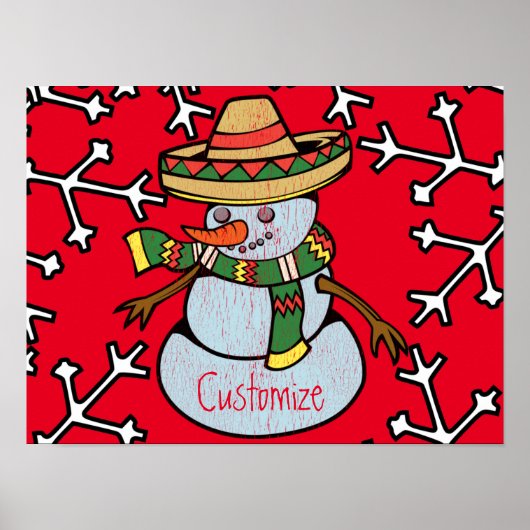 Mexicaanse Sombrero Santa Thunder_Cove Poster (Voorkant)