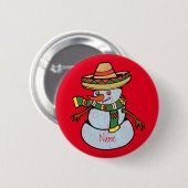 Mexicaanse Sombrero Santa Thunder_Cove Ronde Button 5,7 Cm (Voorkant /achterkant)