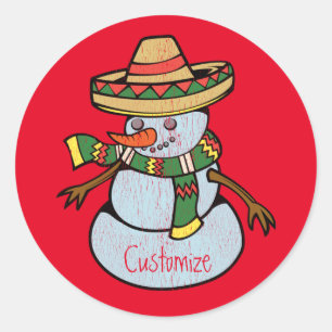 Mexicaanse Sombrero Santa Thunder_Cove Ronde Sticker