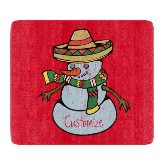 Mexicaanse Sombrero Santa Thunder_Cove Snijplank (Voorkant)