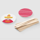 Mexicaanse Sombrero Snor Fiesta Feest Handwaaier (Niet-gemonteerd)