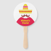 Mexicaanse Sombrero Snor Fiesta Feest Handwaaier (Voorkant)