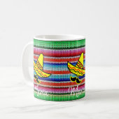 Mexicaanse Sombrero Stripe Mok (Voorkant links)