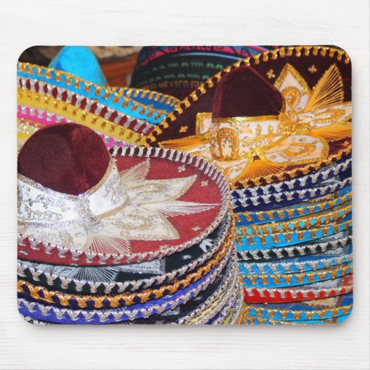 mexicaanse sombreros mousepad muismat (Voorkant)