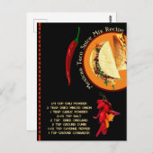 Mexicaanse specerijmix Briefkaart (Voorkant / Achterkant)