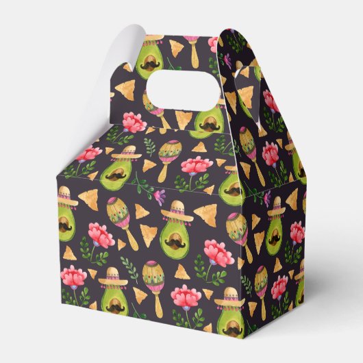 Mexicaanse Spicy Fiesta Favor Box Bedankdoosjes (Voorkant Zijde)