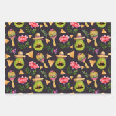 Mexicaanse Spicy Fiesta Inpakpapier Set van 3 Vel (Voorkant)