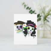 Mexicaanse spiraalvormige schedel briefkaart (Staand voorkant)