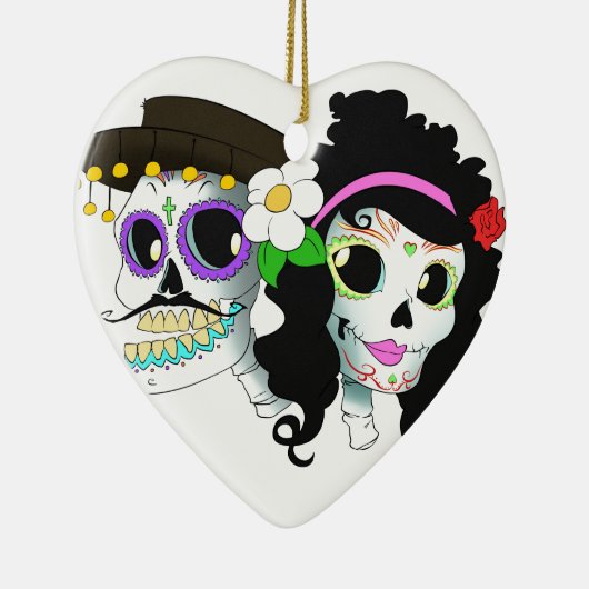 Mexicaanse spiraalvormige schedel keramisch ornament (Rechts)