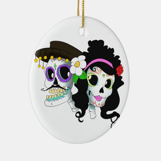 Mexicaanse spiraalvormige schedel keramisch ornament (Rechts)