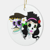 Mexicaanse spiraalvormige schedel keramisch ornament (Links)