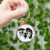 Mexicaanse spiraalvormige schedel sleutelhanger (Hand)