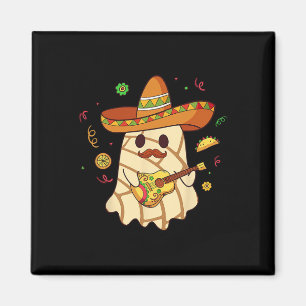 Mexicaanse Spooky Ghost Play Gitaar Conchas Pan Du Magneet