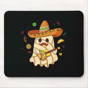 Mexicaanse Spooky Ghost Play Gitaar Conchas Pan Du Muismat