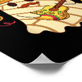 Mexicaanse Spooky Ghost Play Gitaar Conchas Pan Du Poster (Hoek)