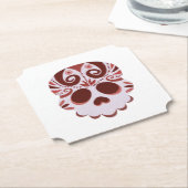 Mexicaanse Spooky Skull Kartonnen Onderzetters (Gekanteld)