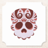 Mexicaanse Spooky Skull Kartonnen Onderzetters (Voorkant)