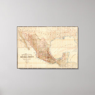 Mexicaanse Spoorweg Canvas Afdruk