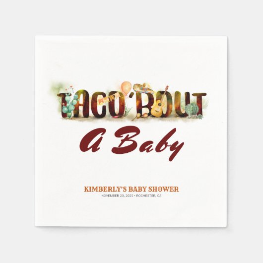 Mexicaanse stijl Baby shower Servet (Voorkant)