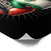 Mexicaanse stijl Boxing Flag Mexico Boxing GL Poster (Hoek)