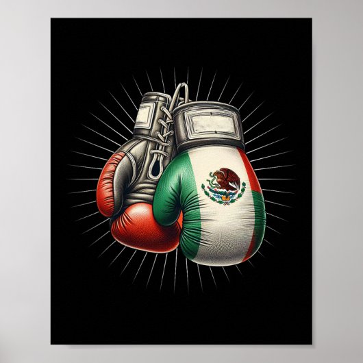 Mexicaanse stijl Boxing Flag Mexico Boxing GL Poster (Voorkant)