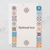 Mexicaanse stijl bruiloft uitnodiging - volledig b (Achterkant)