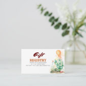 Mexicaanse stijl Gift Registry Kaart Visitekaartje (Staand voorkant)