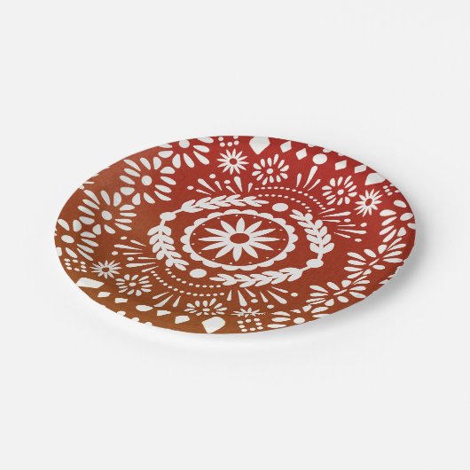 Mexicaanse stijl Papel picado Papieren Bordje (Gekanteld)