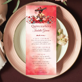 Mexicaanse stijl Quinceañera rood Menu