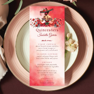 Mexicaanse stijl Quinceañera rood Menu