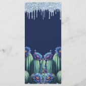 Mexicaanse stijl Quinceañera Royal Blue Menu (Achterkant)