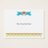 Mexicaanse stijl schedels bruiloft banner info Kaa Visitekaartjes (Achterkant)