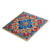 Mexicaanse stijl thema patroon tegeltje (Zijkant)